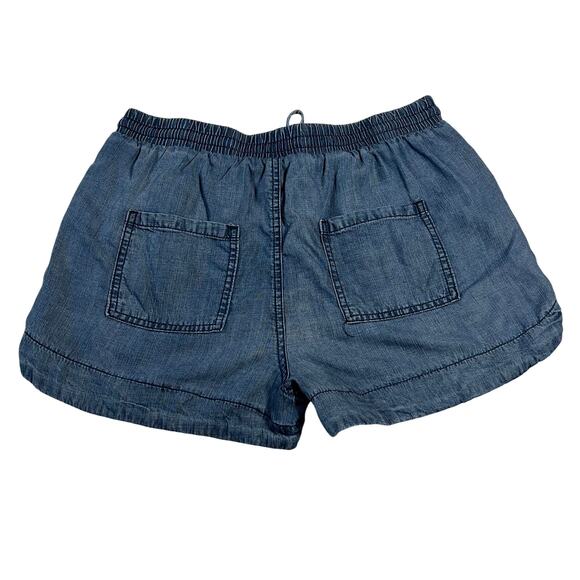 Universal Thread Women's Blue Chambray Pull On Shorts Size Small Casual Summer - Picture 2 of 8